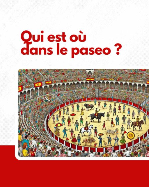 🤩 Ça y est ! Le Paseo n’a plus de secret pour vous ! 💃Néanmoins … arriverez vous à voir qui est où ?
Le paseo est bien ordonné : les alguazils ouvrent la marche, suivis des héros du jour, les matadors positionnés selon leur ancienneté. Derrière eux, on retrouve les sobresalientes (remplaçants), puis les cuadrillas des matadors, composées de banderilleros et picadors. Enfin, les areneros et monosabios veillent à l’entretien de la piste, tandis que l’arrastre, mené par les mulilleros, ferme la marche pour évacuer les toros après chaque combat.
C’est allé trop vite ?
On reprend ensemble point par point.
-
#Paseo #Corrida #Tauromachie #CultureTaurine #Toreros #Cartel #Corrida #Tauromachie #Feria #Toreros #Tauromachie #Corrida #CultureTaurine #Aficion #ToroBravo #Matador #ArtTauromachique #PassionTaurine #SpectacleVivant